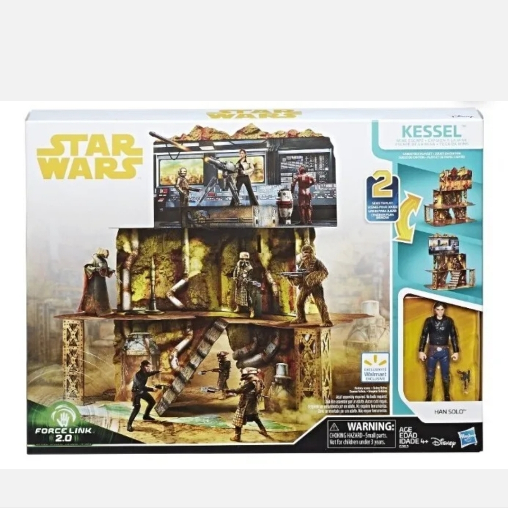 : * Star Wars Story Force Link 2.0 Kessel Mine Escape Han Solo Figure damage box